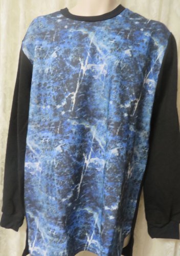 ELWOOD SWEATSHIRT MARBLE LONG SLEEVE Sublimated BLUE NEW