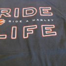 HARLEY DAVIDSON TEE BLACK XXL Vintage Meet you at Santa Cruz  Ride a Harley Life