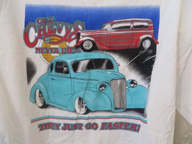 OLD CHEVYS NEVER DIE TEE White XL Car