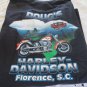 HARLEY DAVIDSON TEE BLACK XXL 2003 DOUG'S FLORENCE SC  USA