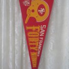 VTG  San Francisco 49ers Pennant Niners Helmet Red 1967 NFL