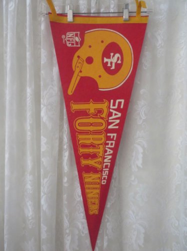 VTG  San Francisco 49ers Pennant Niners Helmet Red 1967 NFL
