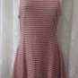 ROXY DRESS SUN BEACH Coral Peach Gray SMALL NEW Flirty Cute Stripe