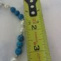 JUDIE INGRAM NECKLACE BLUE WHITE Stone Vintage 14 &Acirc;&frac12;" Beaded