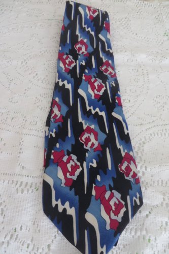 GRATEFUL DEAD TIE First Set Thunder Rose Neckware Blue Red White