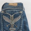 SANG REAL JEANS   MISS ME MEK 27 X 32.5 Low Boot Studded Wing