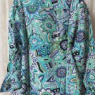 Giorgio DANIELI Shirt VINTAGE Dress Casual Retro Greens Blues Floral