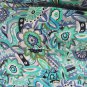 Giorgio DANIELI Shirt VINTAGE Dress Casual Retro Greens Blues Floral