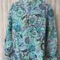 Giorgio DANIELI Shirt VINTAGE Dress Casual Retro Greens Blues Floral