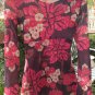 ANTHROPOLOGIE SWEET PEA Stacy Frati Top S Mesh  BLACKS REDS Empire Floral