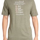 TOMMY BAHAMA TEE SHIRT RELAX  Beetle Green Heather Wine List Checklist