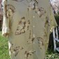 TORI RICHARD SHIRT SILK XL Celadon Green Tropical Button Front  Gorgeous