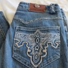 ANTIK DENIM JEANS SIZE 28 X 31.5  POCKETS Flare Western Cut SADDLE Back