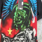 DRAGONFLY SHIRT GRIM REAPER Biker Bowl Rock Golf NWT Medium  PG187