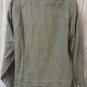 LUCKY BRAND SHIRT LINEN OLIVE Decorative Trim LARGE NWOT