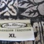 GO BAREFOOT SHIRT Hawaiian Tradition  XL Black Reverse Print Button Front POCKET
