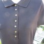 NWT TALBOTS Black Polo Rugby Active Wear Golf Career Soft SMALL