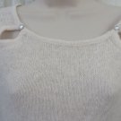 JENNIFER LOPEZ SWEATER NWT Hollywood Boudoir LARGE NWT $60.00 White/Sand Jeweled
