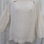 JENNIFER LOPEZ SWEATER NWT Hollywood Boudoir LARGE NWT $60.00 White/Sand Jeweled