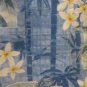 GO BAREFOOT SHIRT LARGE TALL TraditionReverse Print Button BLUES PALM FLORAL