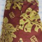 GO BAREFOOT SHIRT SMALL Blues  Button Front BURGUNDY GOLD HAWAIIAN PRINT NEW