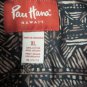 PAU HANA HAWAII Shirt Button Front Camp Browns Black XL Hawaiian Casual