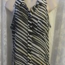 GUESS BLOUSE Animal Print Sheer NEW Small