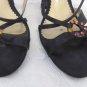 BCBG GIRLS Black Strappy Sexy Heel Dress Shoe Crystals Evening Career 10B