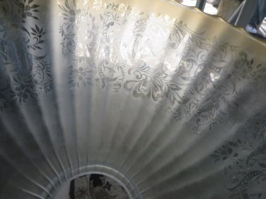 VINTAGE LAMP SHADE Hanging incandescent fixture Becker MFG Glass France Chic