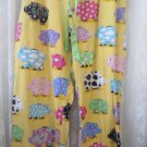 NICK & NORA SLEEPWEAR Pajama BOTTOMS ONLY  XL Yellow Colorful PIGS Oinks