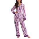 NITE NITE MUNKI MUNKI PJ Sleepwear 2 PC  NEW FLANNEL Purple Champagne  SMALL