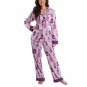 NITE NITE MUNKI MUNKI PJ Sleepwear 2 PC  NEW FLANNEL Purple Champagne  SMALL
