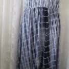 HAILEY & CO DRESS Tye Dye Blue Asymmetrical Hem Beach Cover Halter SMALL NWT