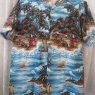 RJC  Hawaiian Button From Shirt Large NEW  Pocket Tropical Woody Car Hula Surf