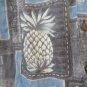 KAHALA HAWAIIAN SHIRT Blue Pineapple Mosaic Medium