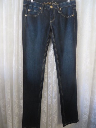 FRANKIE B JEANS Limited Edition Size 4 Denim Gold Stitch 5 Pocket Skinny Legging