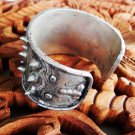 Wide spiked tribal bracelet
