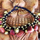Sunstone gemstone macrame bracelet