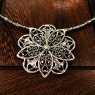 Silver star simple choker necklace