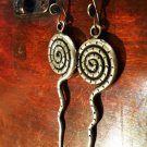 Silver swirl earrings