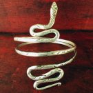 Silver snake arm cuff bracelet