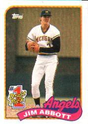 1989 Topps 573 Jim Abbott FDP RC
