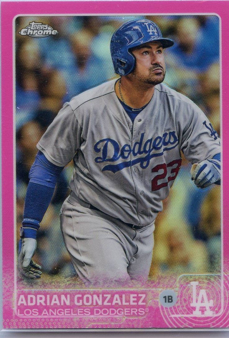 2015 Topps Chrome Pink Refractors 138 Adrian Gonzalez