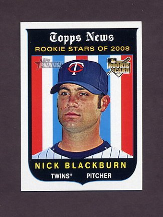 2008 Topps Heritage 593 Nick Blackburn RC