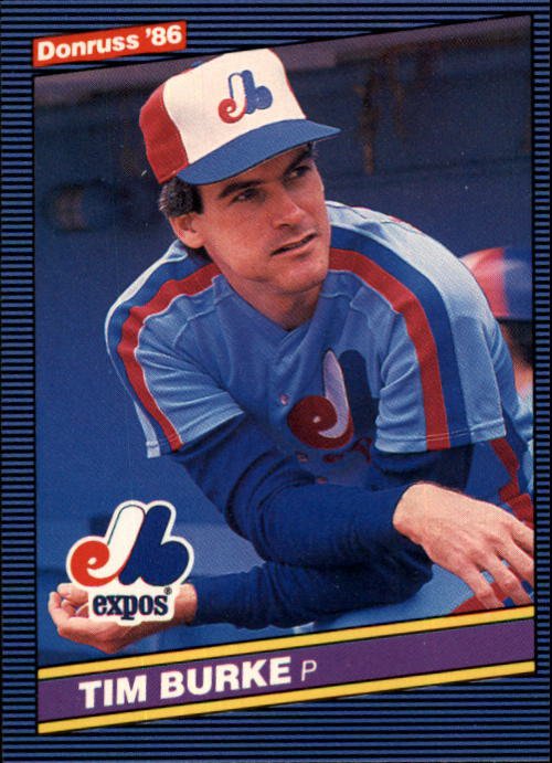 1986 Donruss 421 Tim Burke RC
