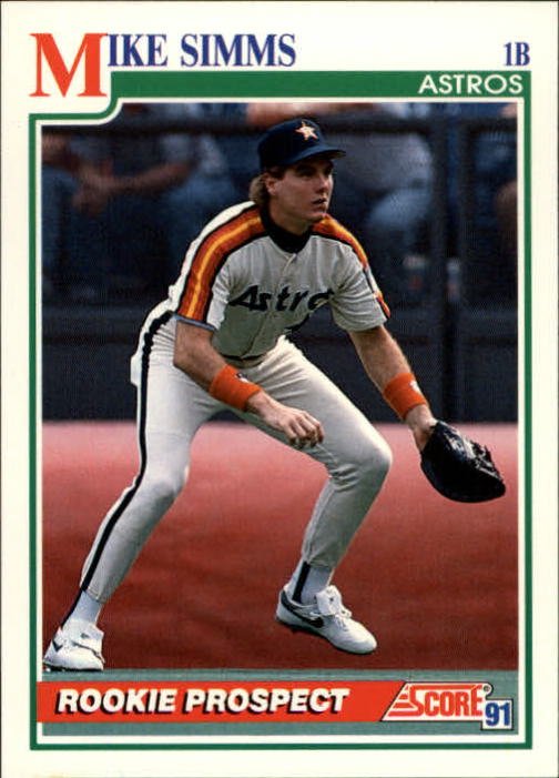 1991 Score 766 Mike Simms RC