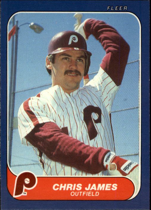 1986 Fleer Update 55 Chris James XRC