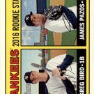 2016 Topps Heritage 171 James Pazos RC/Greg Bird RC
