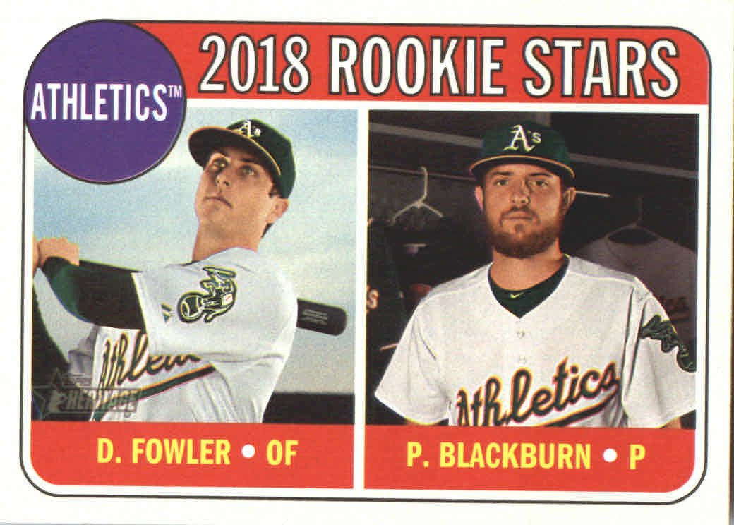 2018 Topps Heritage 358 Dustin Fowler RC/Paul Blackburn RC