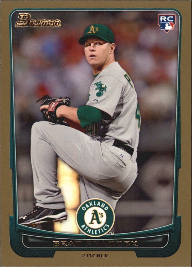 2012 Bowman Gold 216 Brad Peacock